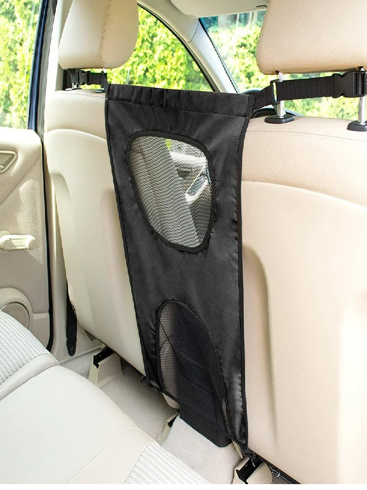 Black Nylon Car Pet Net Barrier for Backseat Safety