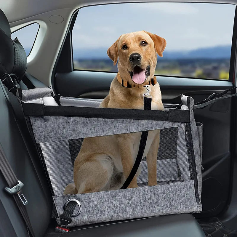 Gray Dog Booster Seat for Medium Dogs