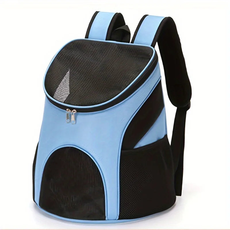 Sky Blue Portable Mesh Dog Backpack