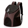 Brown Portable Mesh Dog Backpack