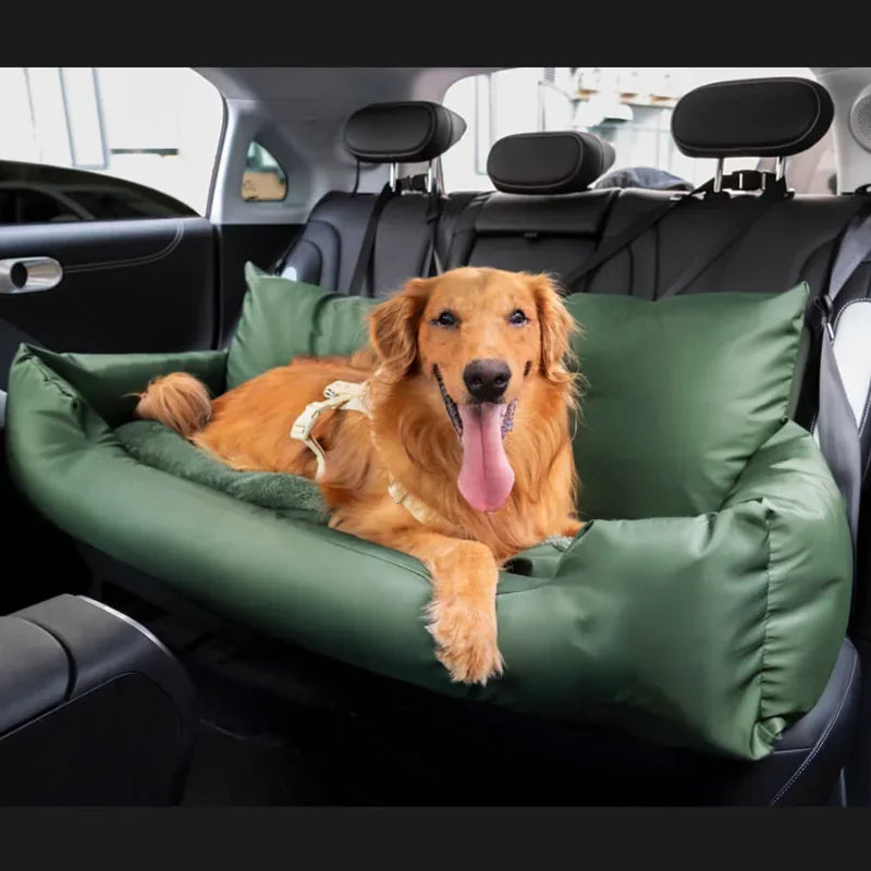 Premium Dark Grey Dog Booster Seat Carrier Bed for Travel