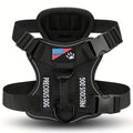 Black Anti-Pull Tactical Dog Harness for Medium and Large Dogs