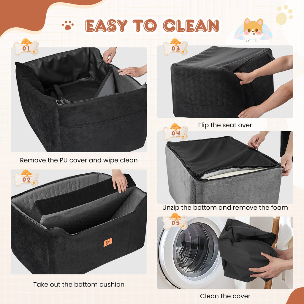Waterproof Dog Booster Seat for Cars and SUVs