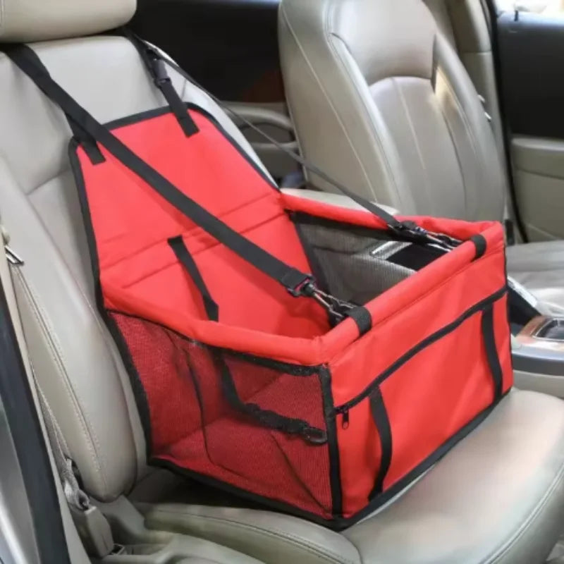 Red Dog Booster Seat Foldable Pet Car Seat