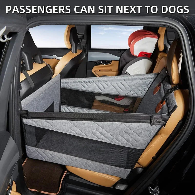 Gray Full Coverage Back Seat Hammock Extender for Cars