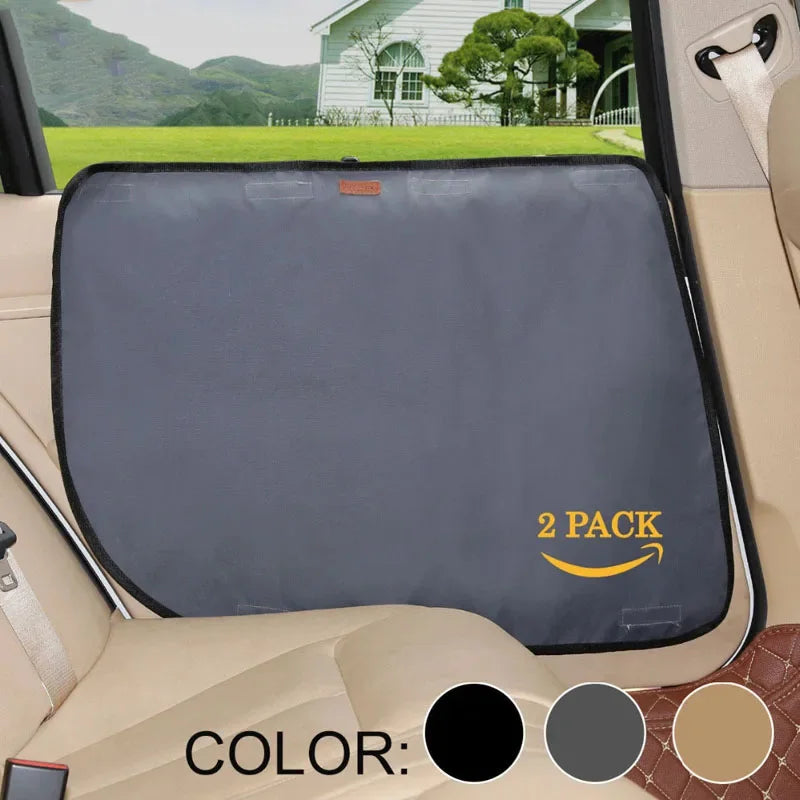 Gray Waterproof Dog Car Door Protector Covers 2 Pack