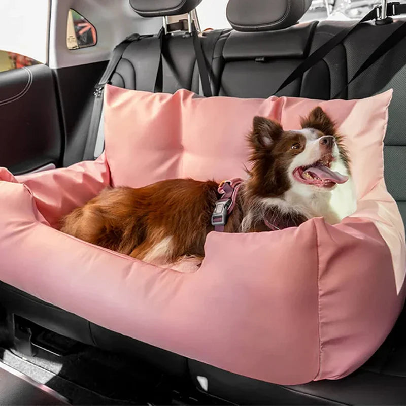 Premium Navy Blue Dog Booster Seat Carrier Bed for Travel