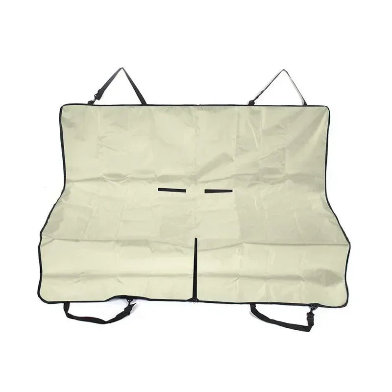 Beige Waterproof Dog Car Seat Cover for Back Seat
