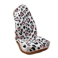 Pink Leopard Print Towel Front Seat Protector for Dogs
