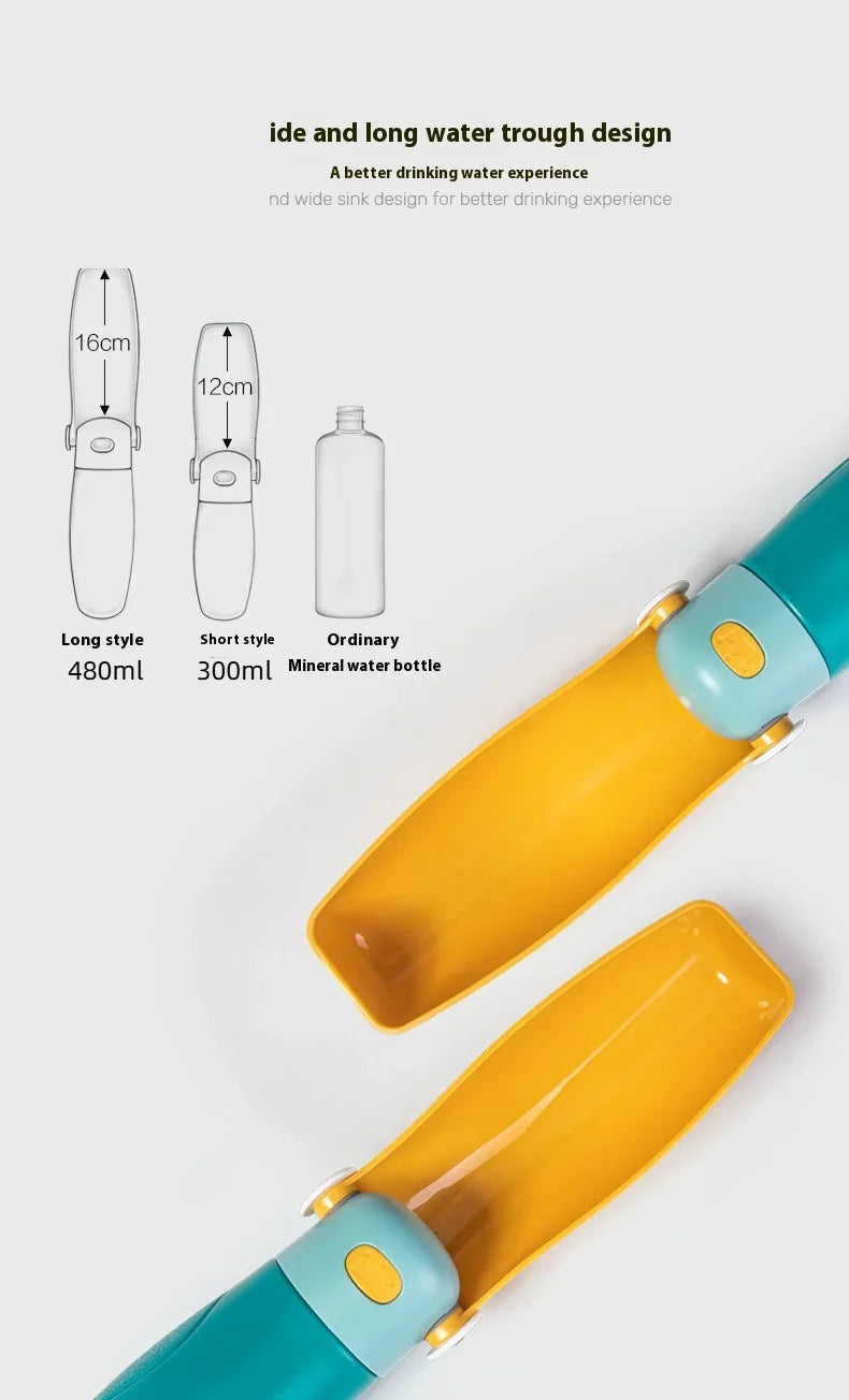 Green Portable Dog Water Bottle