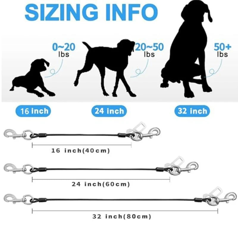 Universal Dog Seat Belt Tether for Cars