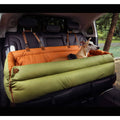 Green Luxury Faux Leather Dog Booster Seat Bed for Travel