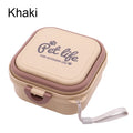 Khaki Portable Double Dog Travel Bowls