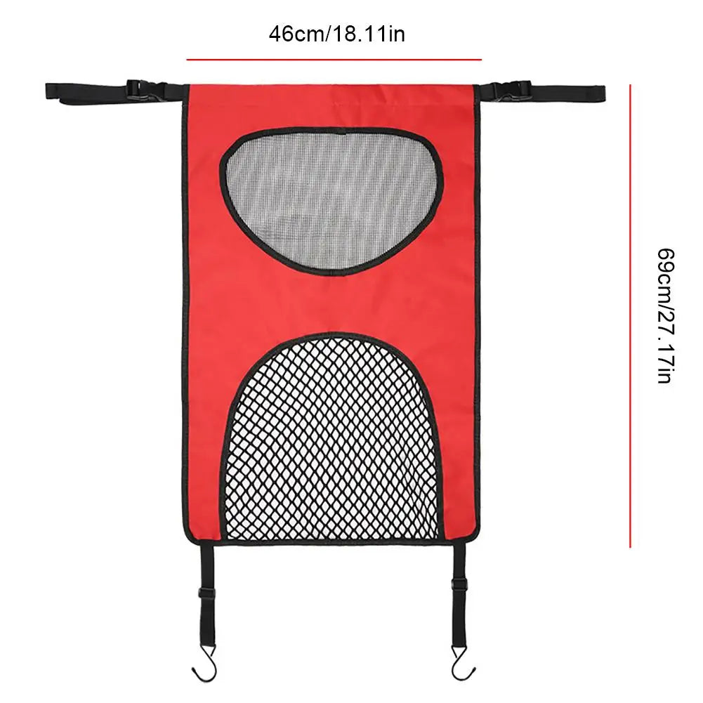 Red Nylon Car Pet Net Barrier for Backseat Safety