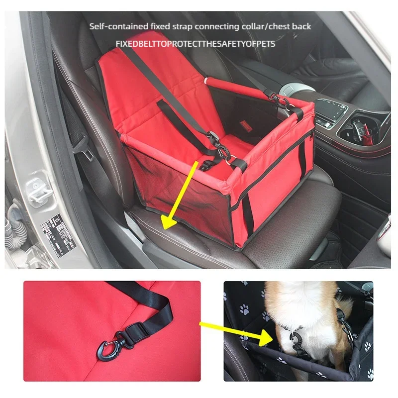 Pink Dog Booster Seat Foldable Pet Car Seat