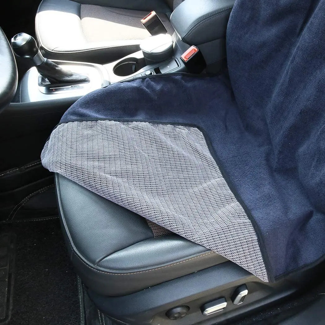 Black Towel Front Seat Protector for Dogs