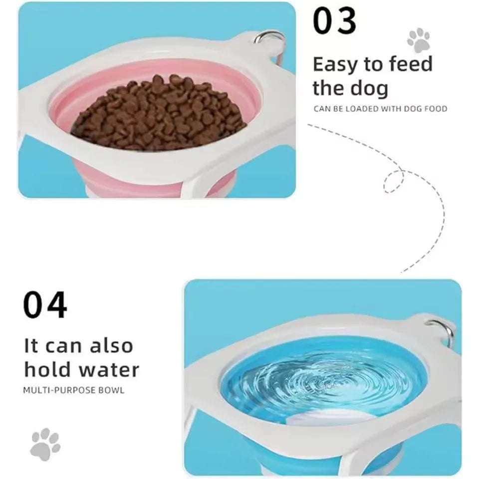 Foldable Double Dog Travel Bowls