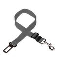 Gray Adjustable Dog Car Seat Belt Tether