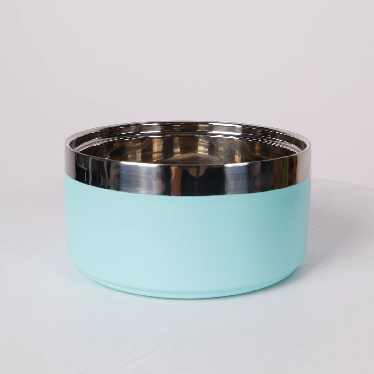 Sky Blue Stainless Steel Dog Bowl