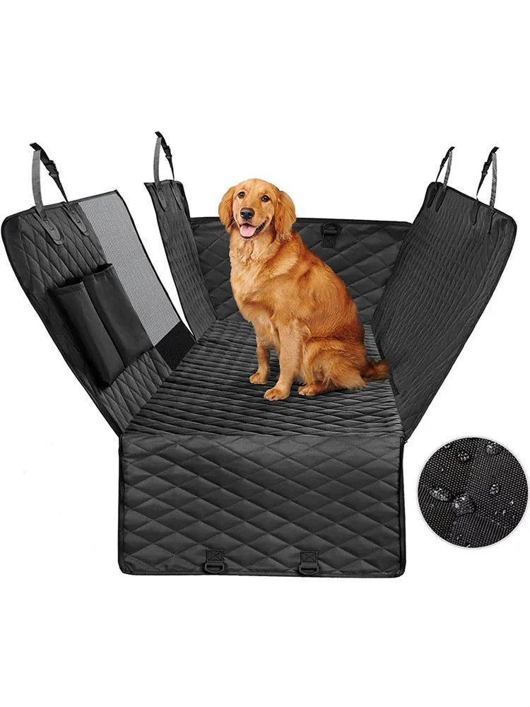 Waterproof Dog Seat Cover for Back Seat with Mesh Window