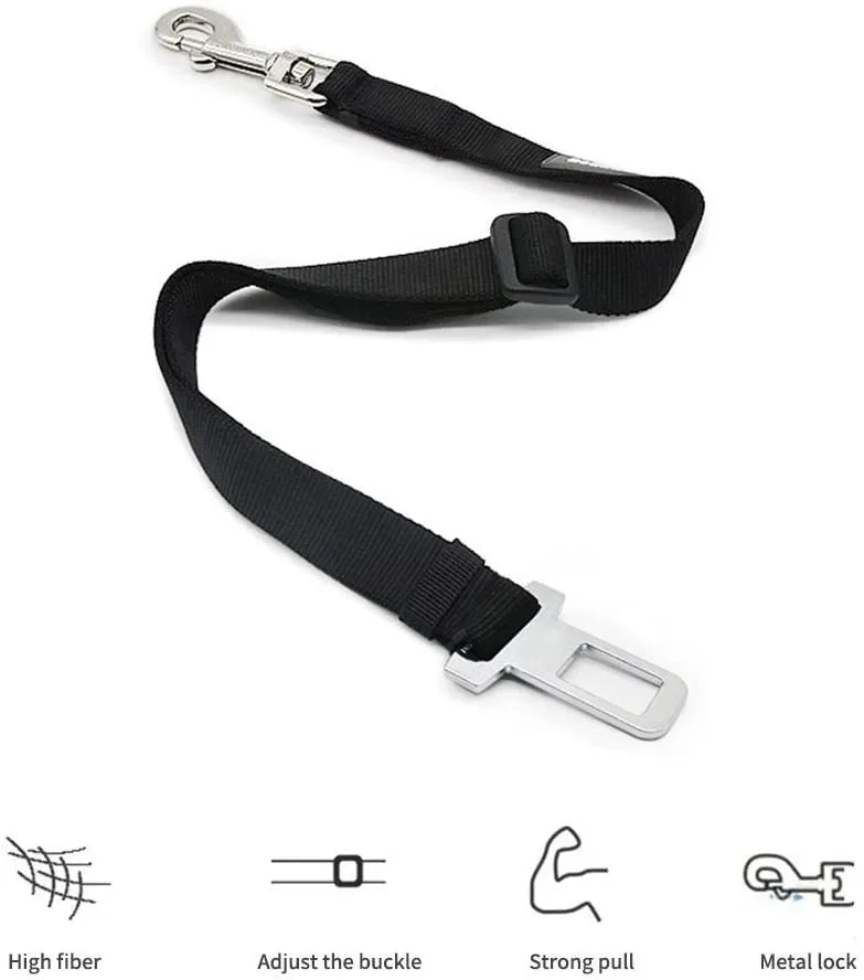 Light Green Adjustable Dog Car Seat Belt Tether