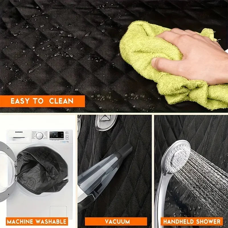Waterproof Dog Seat Cover for Back Seat with Mesh Window