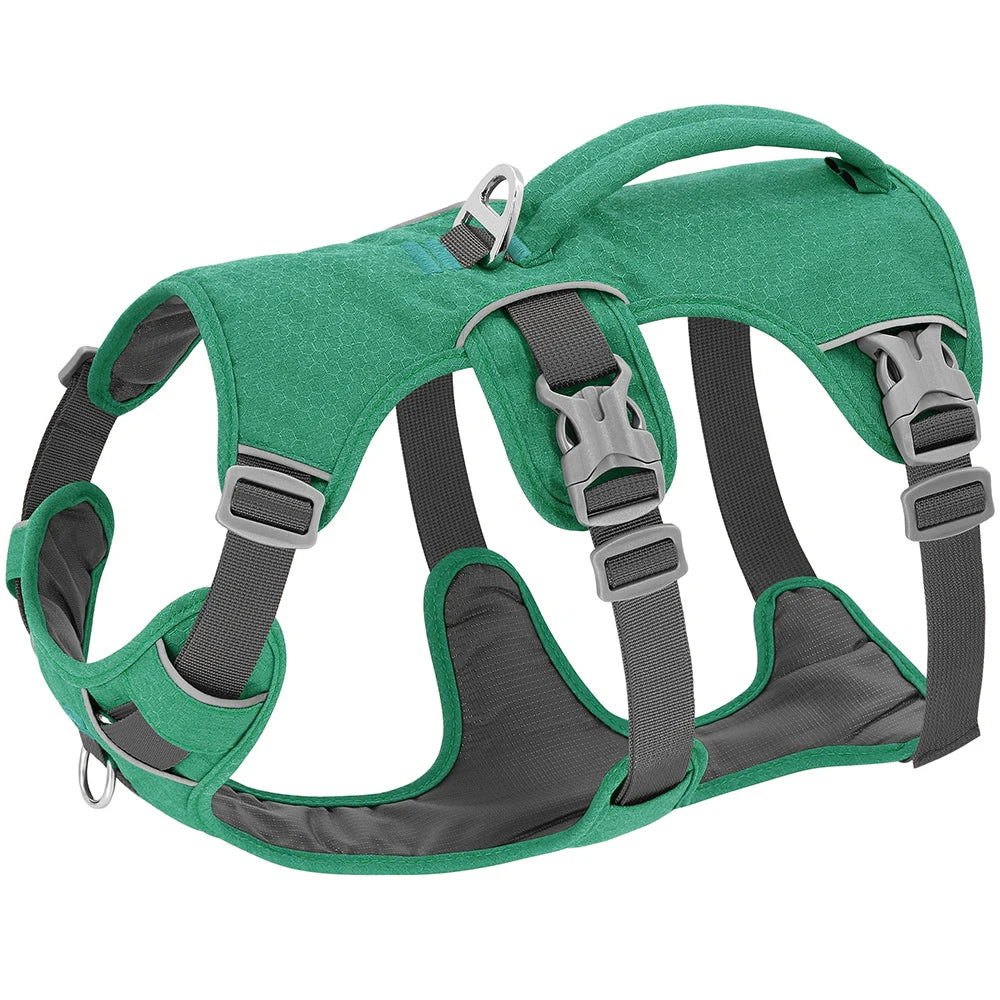 Green Escape Proof Reflective Dog Harness for Small, Medium, and Large Dogs